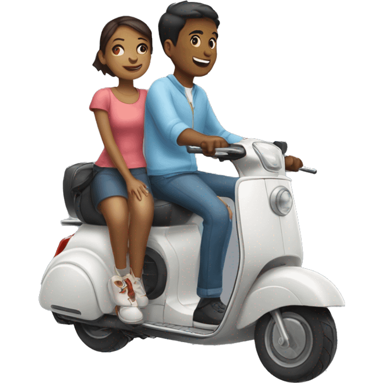 scooter with a boy and a girl emoji