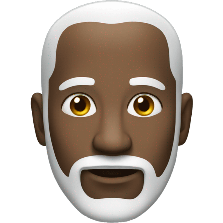 black male bald white beard emoji