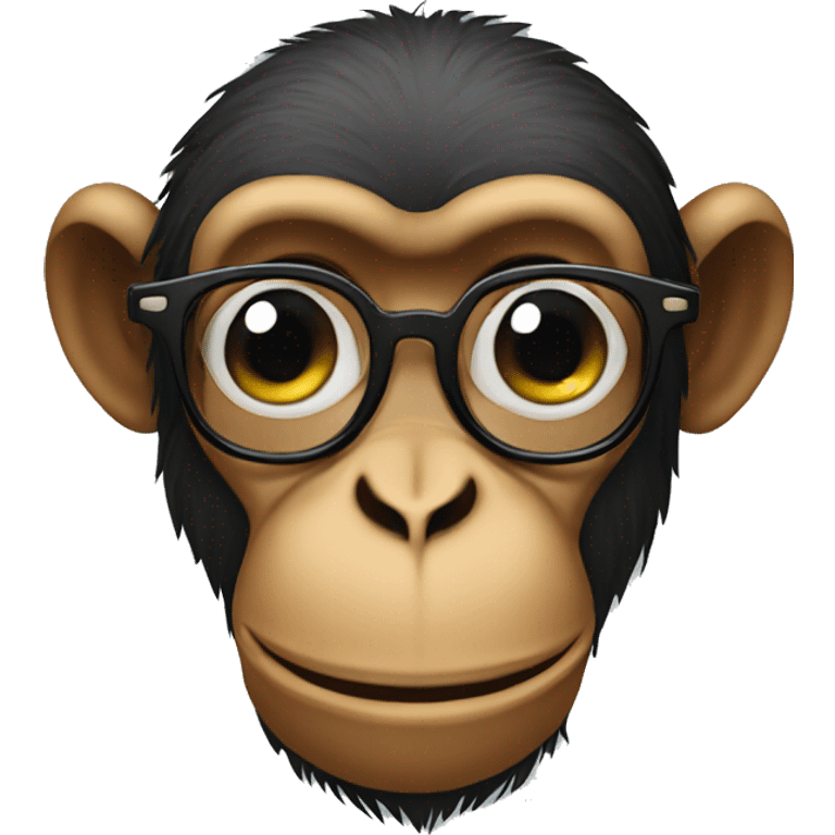 Monkey wearing glasses, fake nose, and fake mustache  emoji