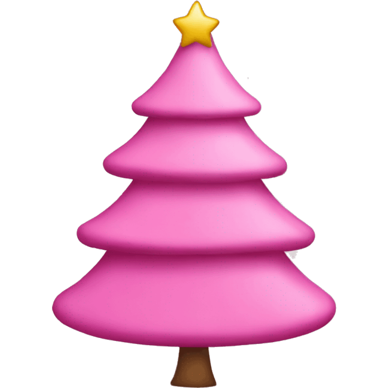 Pink themed Christmas tree  emoji