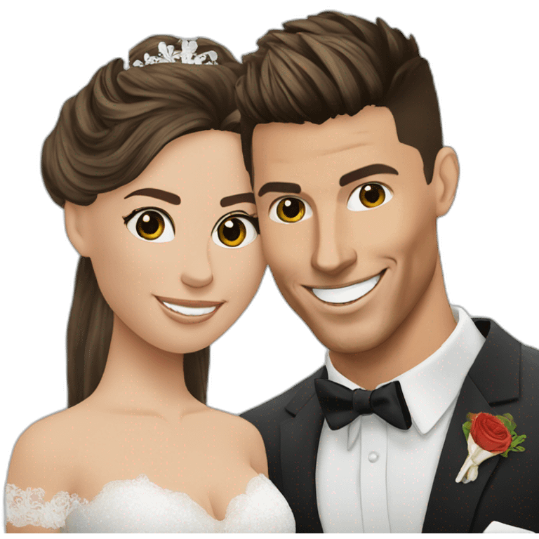 Cristiano Ronaldo marry with messi emoji