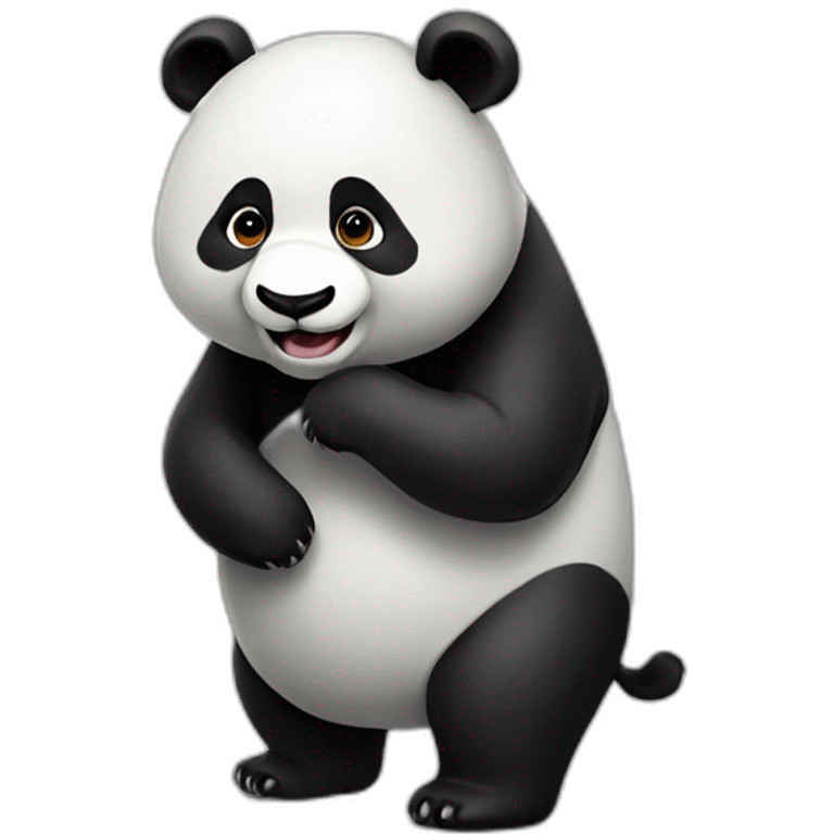 Gey panda emoji