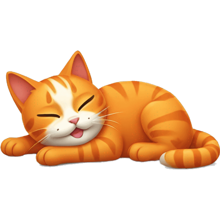 Orange cat rolling on it’s stomach  emoji