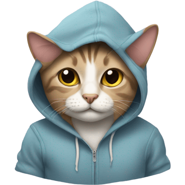 Cat in hoodie  emoji