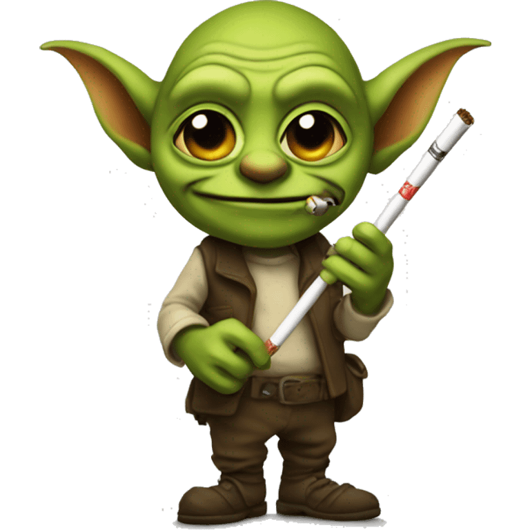 Goblin with a ciggarette emoji