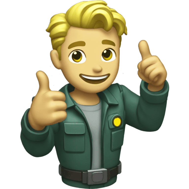 blond pip boy thumbs up emoji