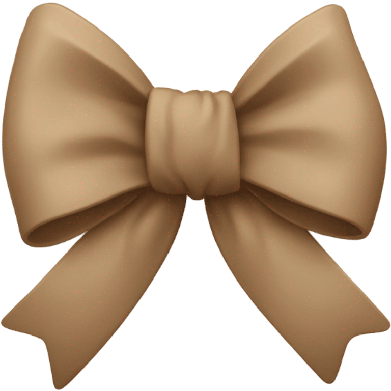 beige bow and brown bow  emoji