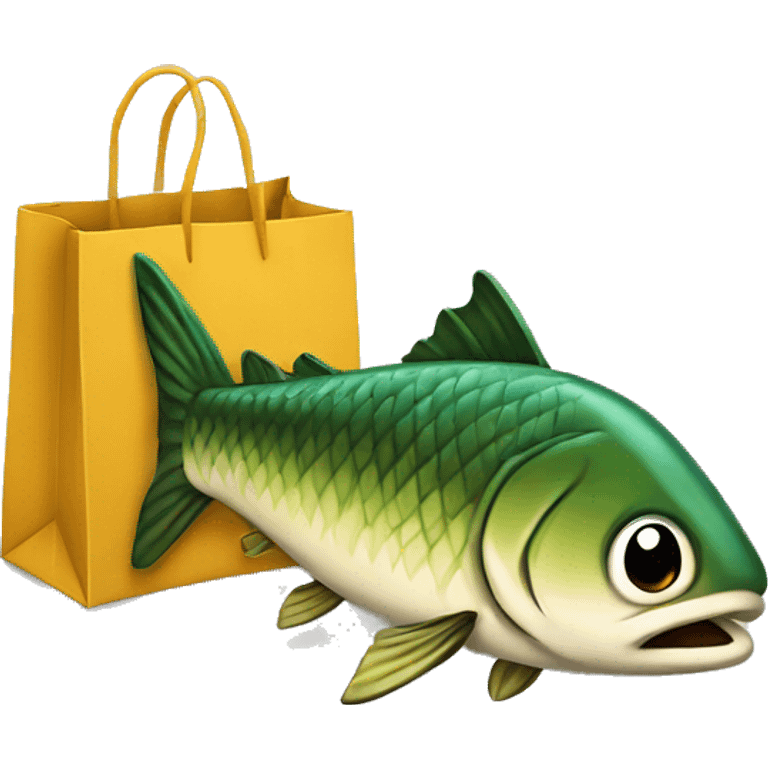 pike with shopping bag emoji