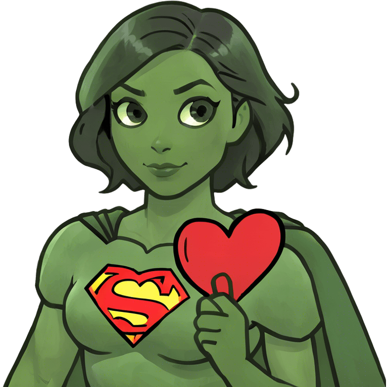 Black supergirl in love  emoji