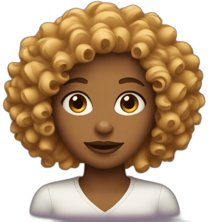 curly woman emoji