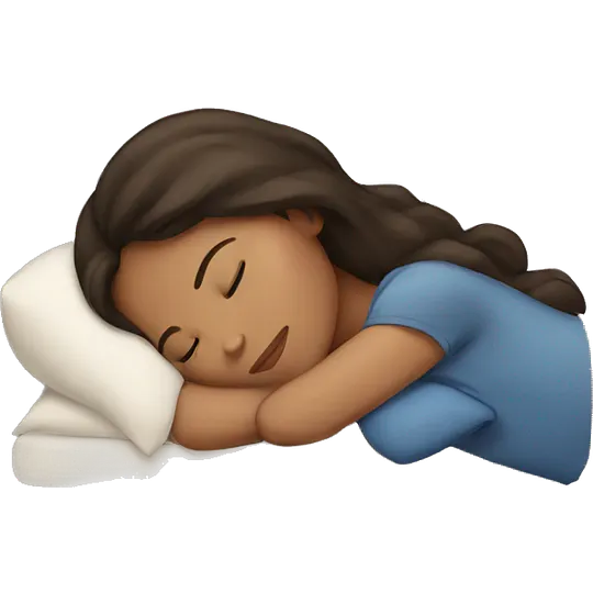 Brunette girl sleeping emoji