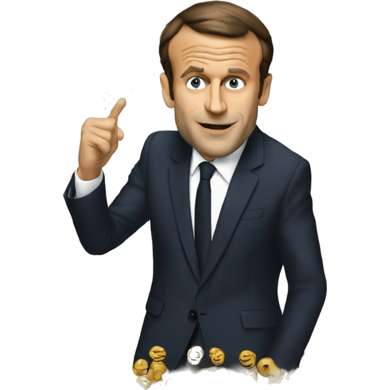 Emmanuel Macron fume emoji