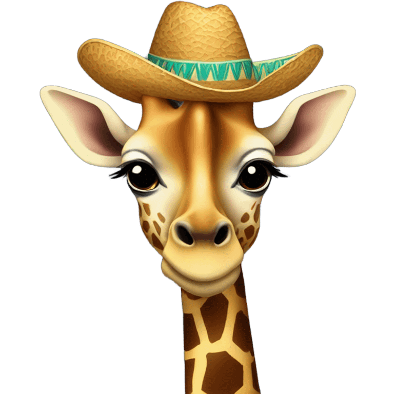 giraffe wearing a sonbereo  emoji