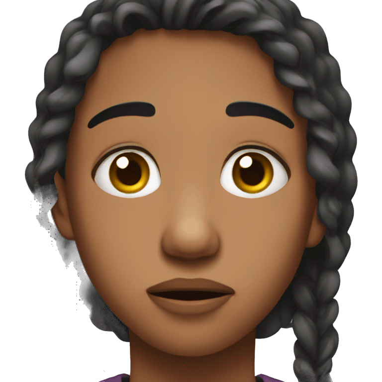 crying bi racial teenager  emoji