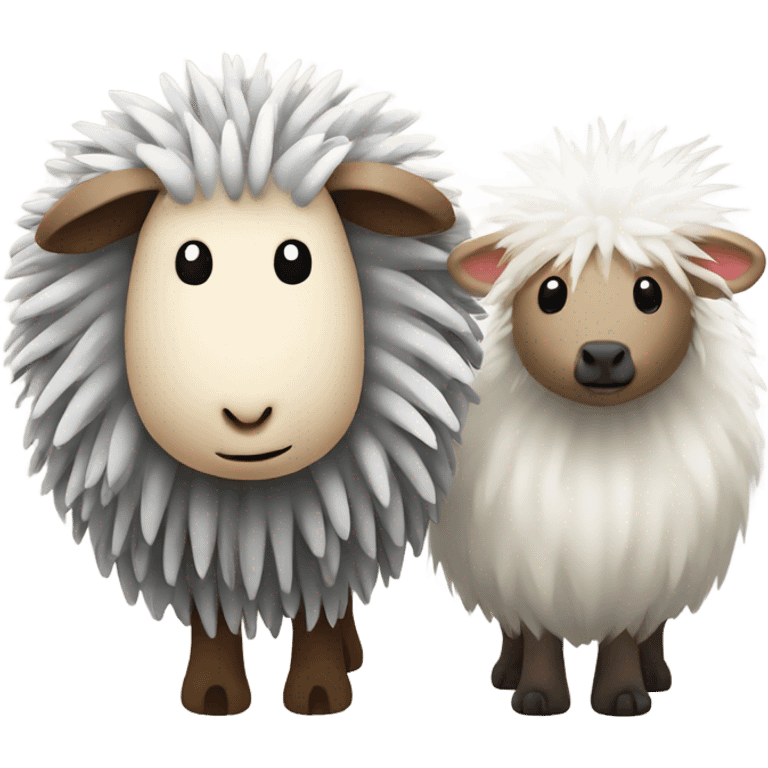 Friendly Sheep and porcupine emoji