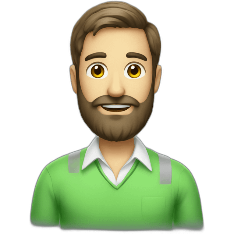 beard boy teacher with mojito emoji