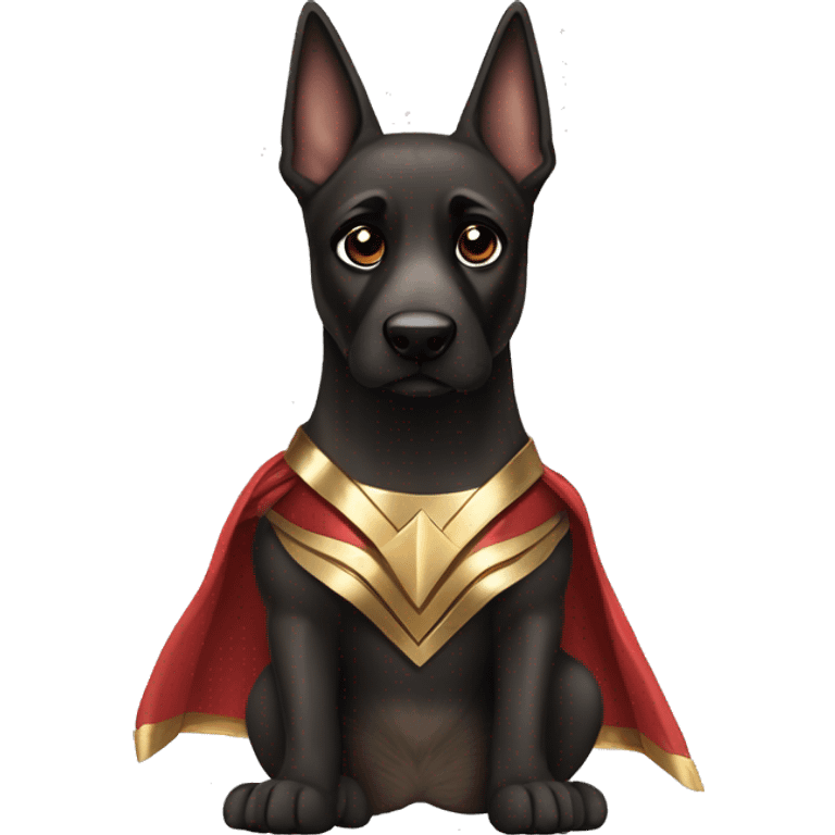 Black faced Malinois in Wonder Woman costume emoji