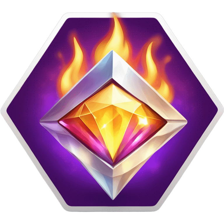 Card Diamond Flame Shiny Glow Reward Legendary Unique Epic emoji