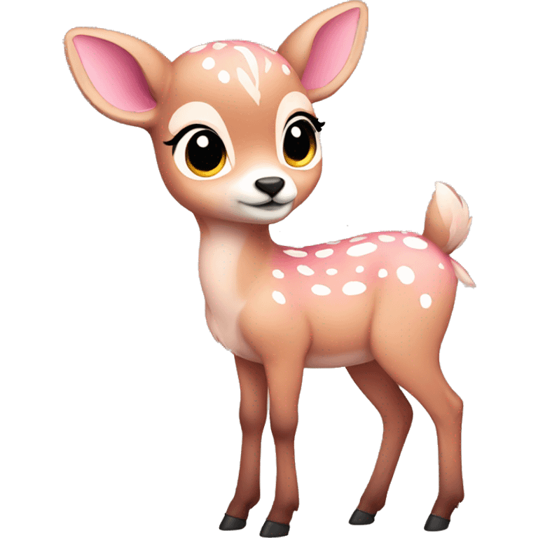 pretty pink fawn emoji