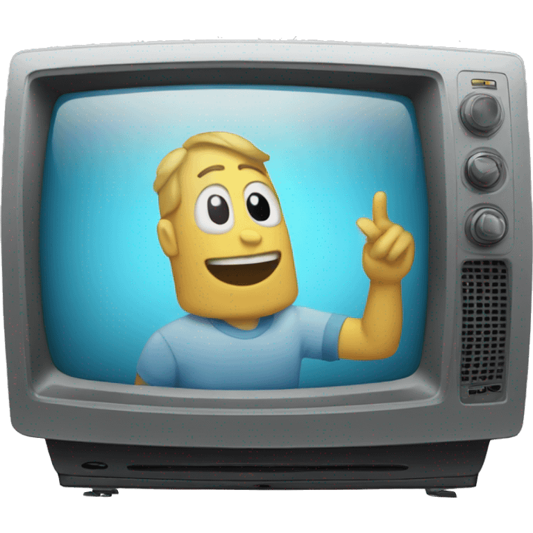 Un televisor volador emoji