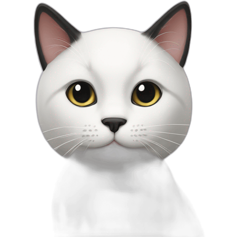 white and black cat emoji