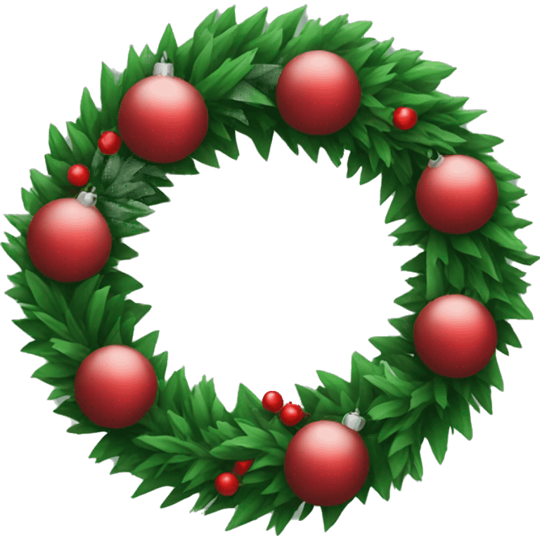 Christmas wreath emoji