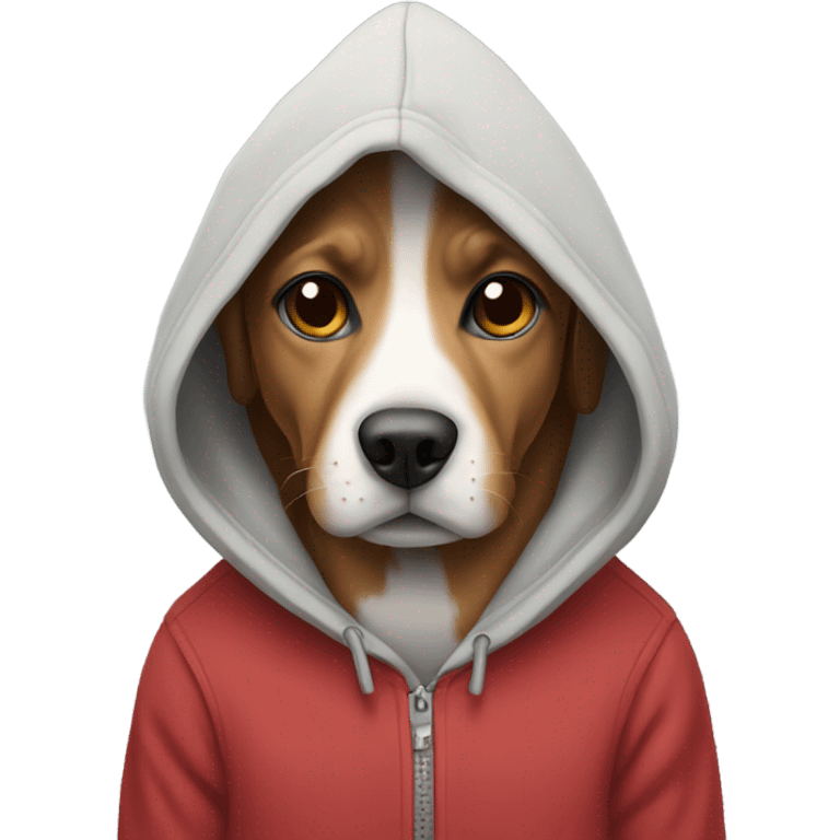 Dog wearing a hoodie  emoji