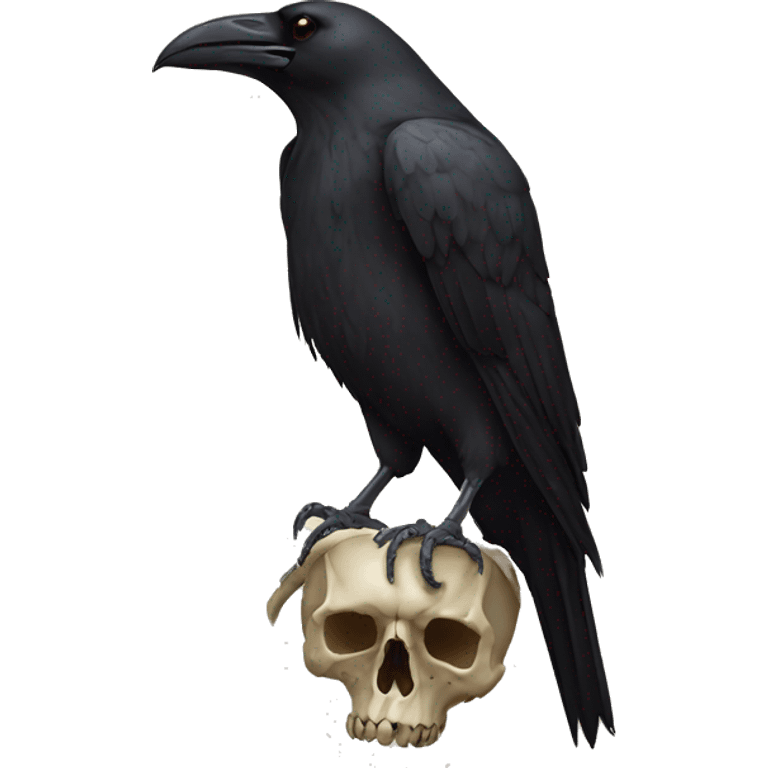 Crow's skull emoji