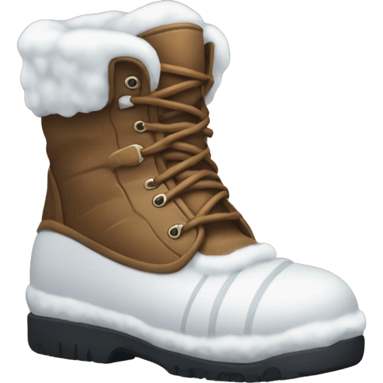 Boots covered in snow  emoji