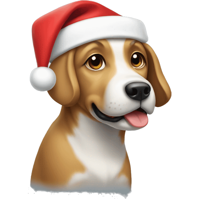 Dog with santa hat emoji