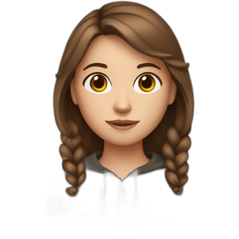 Russian girl with brown hair emoji