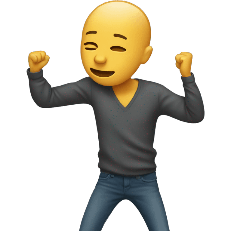 Personne qui fait un dab emoji