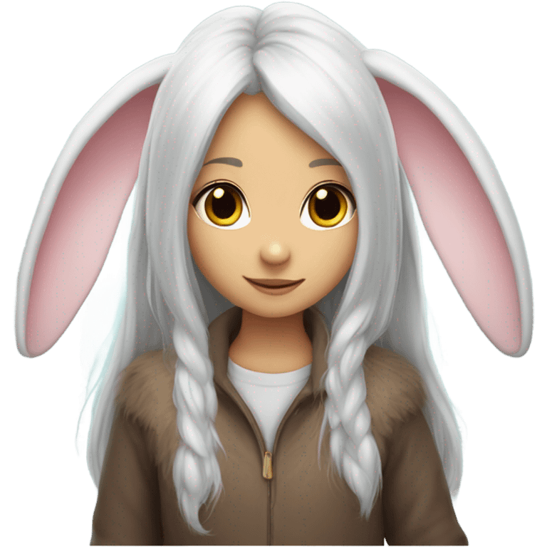 Bunny ear,fairy, girl, long hair, big wings emoji