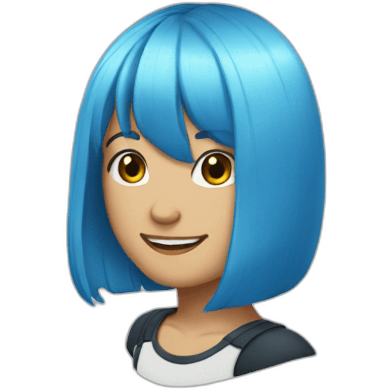 Reezo blue hair germany emoji