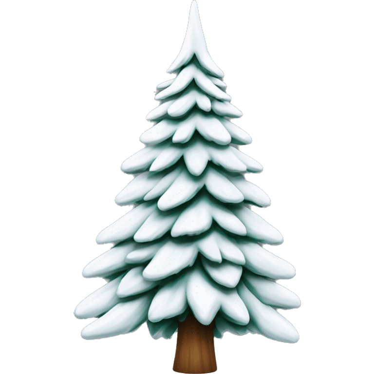  actual white fir christmas tree isolated.  emoji