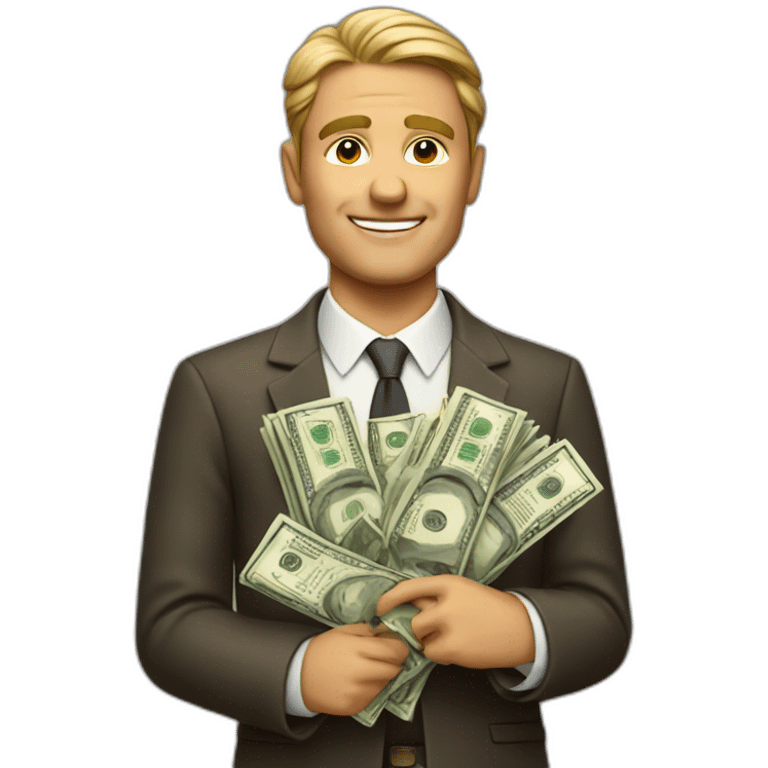 rich man with money emoji