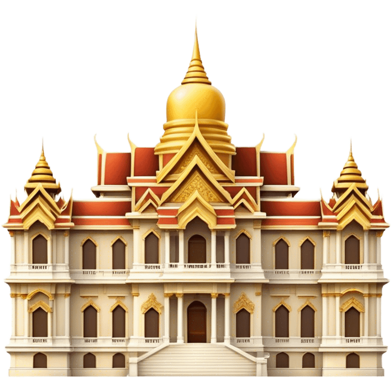 Cinematic Realistic Grand Palace Landmark Emoji, showcasing opulent palace architecture rendered with rich textures and regal, dynamic lighting. emoji