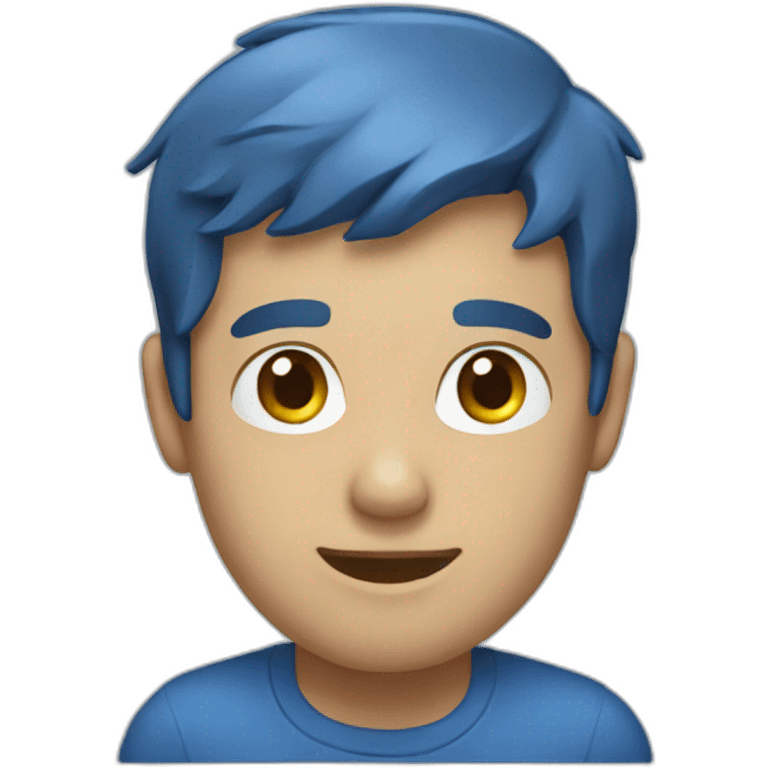 blue interactive emoji