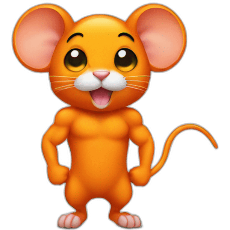 muscular orange mouse emoji