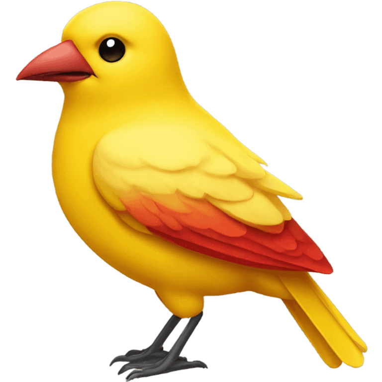 Yellow bird with red cheeks emoji