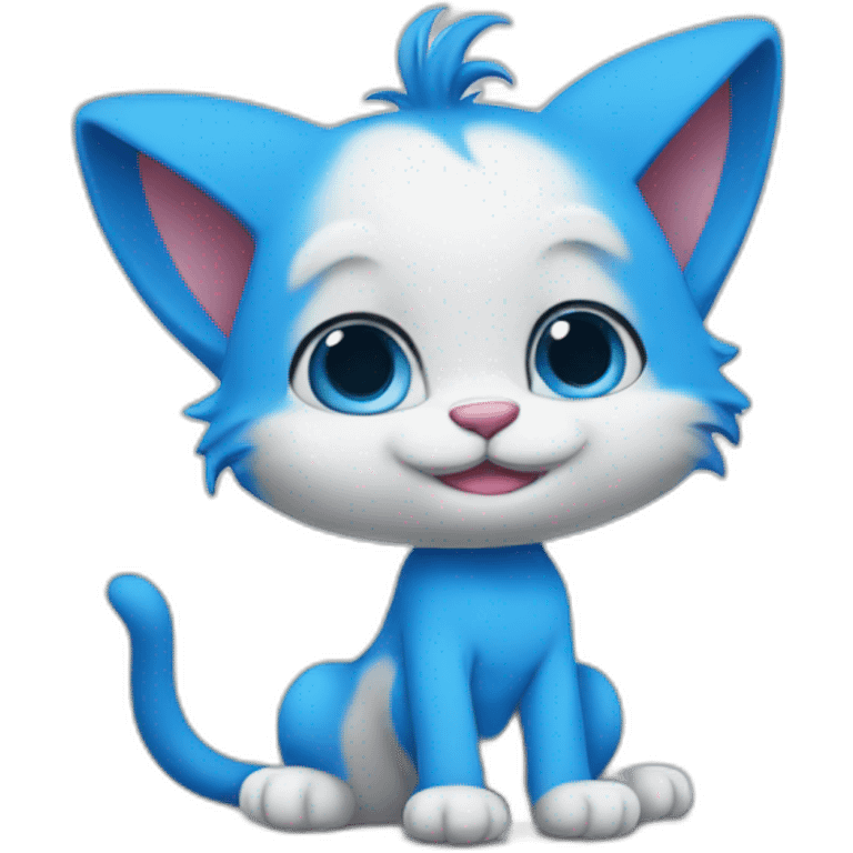 Blue cat smurf emoji