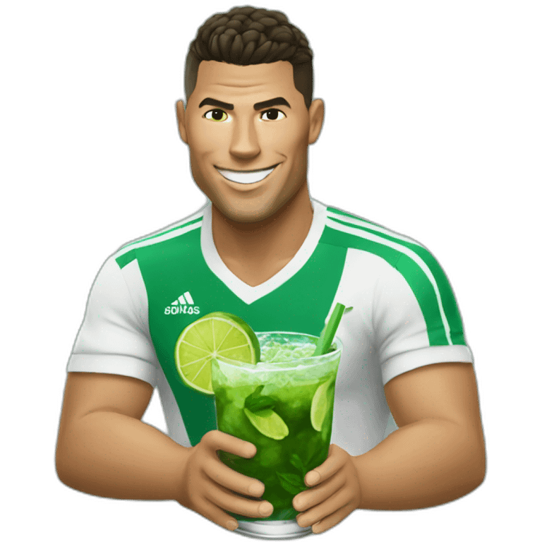 ronaldo drinking mojito emoji