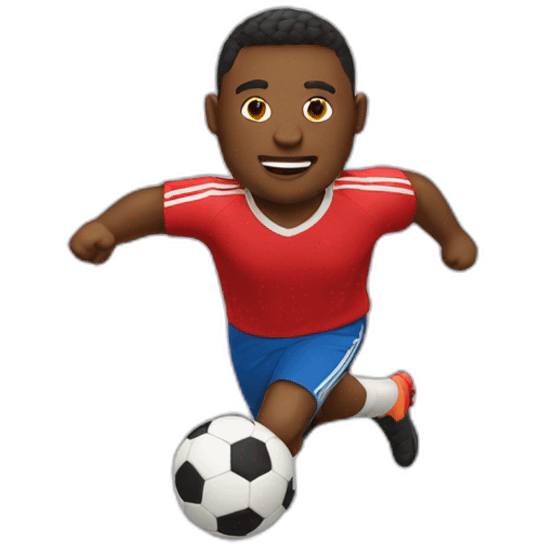 fat soccer player running emoji