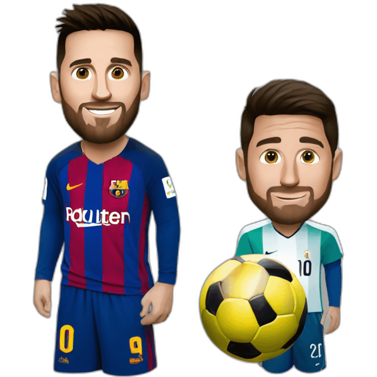 messi y cristiano emoji