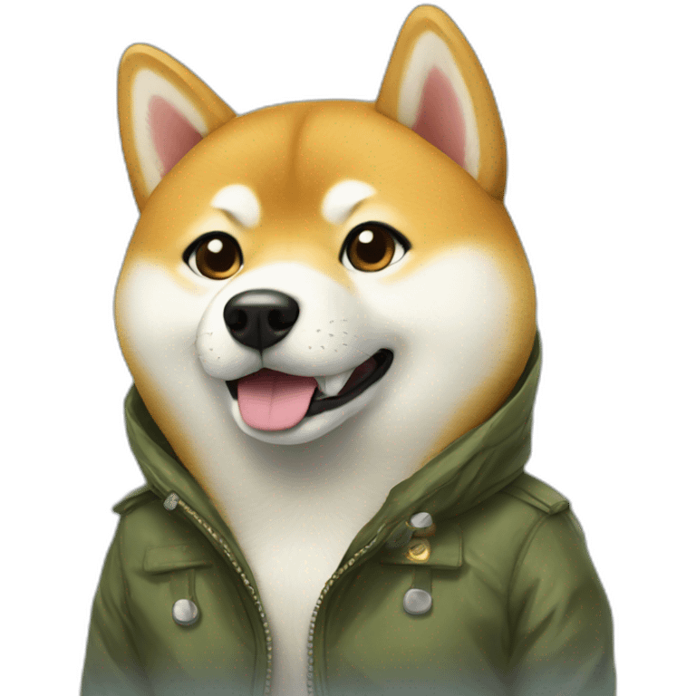 shiba iny in a jacket emoji