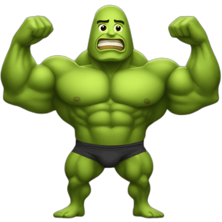 Avocado bodybuilder giant emoji