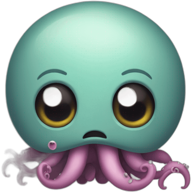 cute kraken cute face crying  emoji