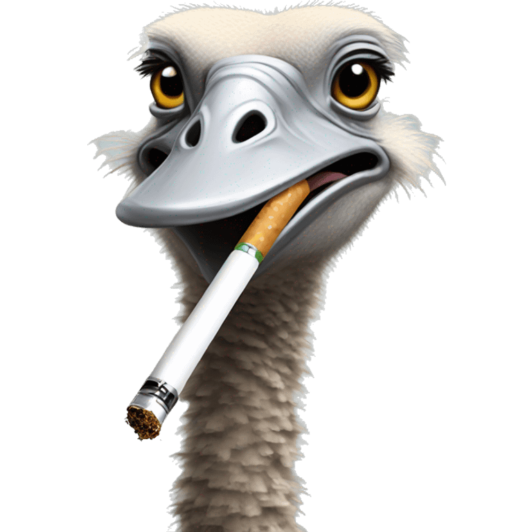 Ostrich smoking iqos  emoji