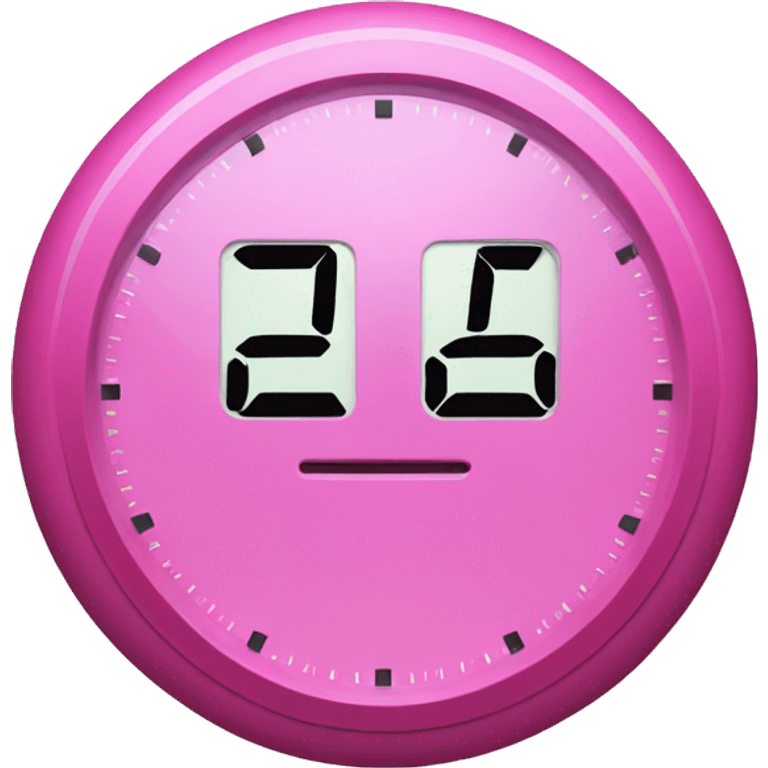 Pink digital clock emoji