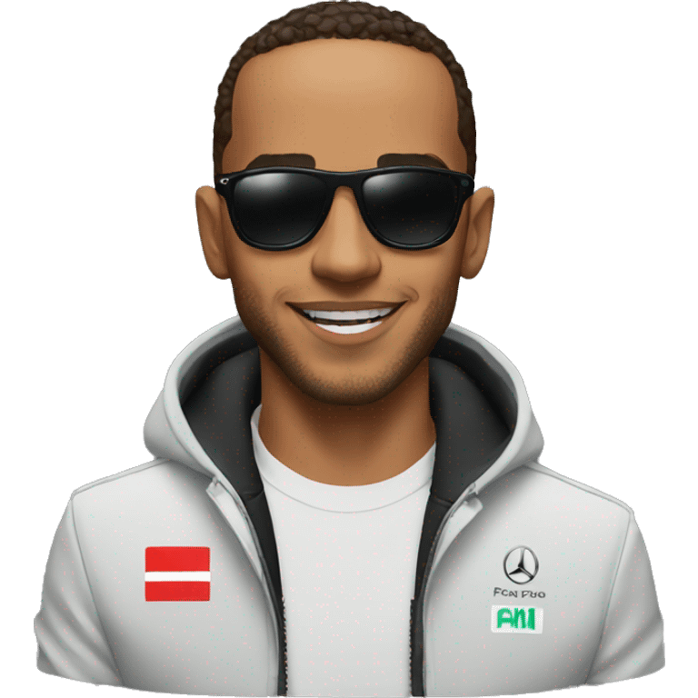 lewis hamilton with sunglasses emoji